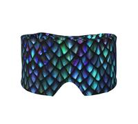 3D Magical Dragon Scales Pattern Printed Sleeping Blindfold, Padded Ear Warmer Mask, Adjustable Head Wrap, for Deep Relaxation