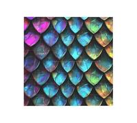 3D Magical Dragon Scales Pattern Printed Square Jigsaw Puzzle 12.8x12.8 CM, Puzzle Challenging Game for Adults Gifts, Family Fun Decorative Wall Decor
