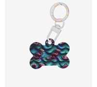 3D Magical Dragon Scales Pattern Printing Dog Tag Bone Shaped Double Sided Pattern Dog Id Tags Bone Shaped Pet Name Tags Dog Collar Tags