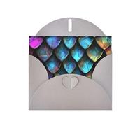 3D Magical Dragon Scales Pattern Prints Pearl Paper Horizontal Festival Greeting Card for Birthday Cards and All Occasions, Gray