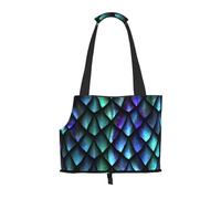 "3D Magical Dragon Scales Pattern Prints Small Dog Carrier Bag, Portable Cat Carrier Handbag, Foldable Pet Carrier Bag, Personalized Pattern Design"