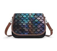 3D Magical Dragon Scales Pattern Shoulder Bag for Women, Handbag with Adjustable Strap & Inner Pocket, Crossbody Bag for Daily Commute Travel