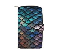 3D Magical Dragon Scales Pattern Wallet Multifunctional Leather Wallets for Men Compact Long Wallet Credit Card Holder Passport Bag