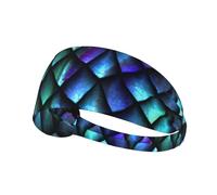 3d Magical Dragon Scales Pattern Workout Sweatbands Adjustable Hairband For Basketball,Fitness Athletics Football, Yoga