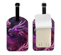 3D Magical Dragon Scales Print 4.3 x 2.76 inch Cute Tags Elegant Luggage Tags Suitcases Stylish Travel Accessories