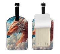 3D Magical Dragon Scales Print 4.3 x 2.76 inch Cute Tags Elegant Luggage Tags Suitcases Stylish Travel Accessories