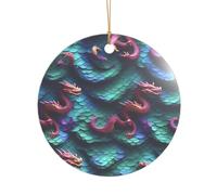 3D Magical Dragon Scales Print Bridal Shower Gifts, Mr & Mrs Christmas Ornament, a Unique Wedding Keepsake Present