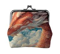 3D Magical Dragon Scales Print Exquisite Versatile Kiss Lock Coin Purse Cute Small Zipper Wallet for Coins Cards