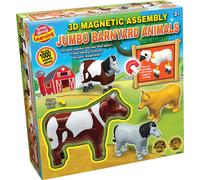 3D Magnetic Assembly Jumbo Barnyard Animals Small World Toys Multi 1 Pack