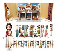 3D Magnetic Dress Up Set for Toddlers, Princess Paper Doll Book with City Scenes, Travel Quiet Game Toy, Perfect Easter Birthday Gift for Girls Ages 3-7(H)