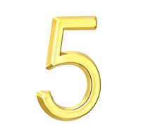 3D Mailbox Numbers Adhesive House Number Stickers Door Number Address Numbers Door Plaques Address Numbers Made from ABS Height 5cm /2in(ABS Gold 5)