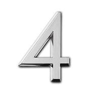 3D Mailbox Numbers Adhesive House Number Stickers Door Number Address Numbers Door Plaques Address Numbers Made from ABS Height 5cm /2in(ABS Silver 4)