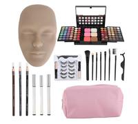 3D Makeup Mannequin Practice Face Kit Professional Silicone Makeup Face (Dark Skin)