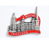 3D - MALAGA SPAIN COSTA DEL SOL Metal Fridge Magnet Sticker City Holiday Souvenir Travel Memory on Refrigerator Gift