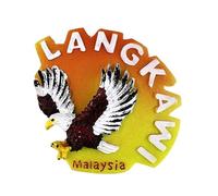 3D Malaysia Langkawi Fridge Magnet Souvenir Gift,Resin Handmade Langkawi Refrigerator Magnet Home & Kitchen Decoration Collection