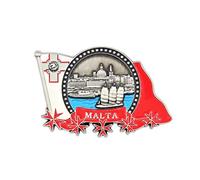 3D - MALTA MEDITERRANEAN SEA VALLETTA Fridge Magnet Sticker City Holiday Souvenir Travel Memory on Refrigerator Gift