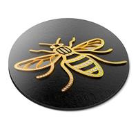 3D Manchester Bee Logo Flexible Round 5mm Rubber Mouse Mat Pad Office Home Novelty Printed Desk Accessory #50003