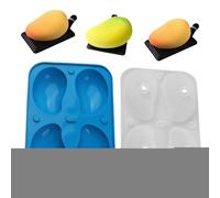 3D Mango Shape Cake Foam Molds 4 Cavity Easy Release Jelly Pudding Chocolate Kitchen Home Cooking Classes Instructors Wedding