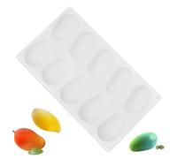 3D Mango Silicone Mold, 10-Cavity Non-Stick Baking Mold for Pastry Chocolate Cake Dessert Brownies Cakes Mousses - Heat Resistant to 230°C