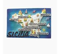 3D Map Style Sicily Island Italy Fridge Magnet Souvenir Gift Collection,Home & kitchen Decoration Magnetic Sticker Sicily Italy Refrigerator Magnet