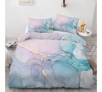 3D Marble Double Duvet Cover Set 200x200cm 3 piece Soft Microfiber Reversible Bedding Set Marble Comforter Cover with Zipper Closure Quilt Cover with 2 Pillowcase 50x75cm（Image 10-13）
