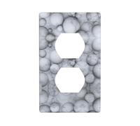 3D Marble Electrical Outlet Covers, Standard Size 1-Gang 4.50" X 2.76", Unbreakable Polycarbonate Thermoplast