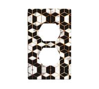 3D Marble Pattern Electrical Outlet Covers, Standard Size 1-Gang 4.50" X 2.76", Unbreakable Polycarbonate Thermoplast