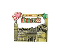 3D - MARRAKESH Morocco Fridge Magnet Metal Sticker City Holiday Souvenir Travel Memory on Refrigerator Gift