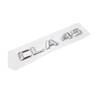3D Matte Black CLA 45 Car Emblem CLA45 Car Trunk Rear Letters Word Emblema Badge Sticker Auto Turbo Logo(Silver-convex)