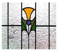 3D Matte Stained Glass Window Film Privacy Frosted Static Cling Multicolor Multiple Sizes(11,58X38cm)