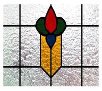 3D Matte Stained Glass Window Film Privacy Frosted Static Cling Multicolor Multiple Sizes(12,58X38cm)