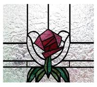3D Matte Stained Glass Window Film Privacy Frosted Static Cling Multicolor Multiple Sizes(24,40X28cm)