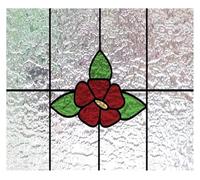 3D Matte Stained Glass Window Film Privacy Frosted Static Cling Multicolor Multiple Sizes(Color-02,50X34cm)