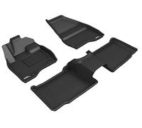 3D MAXpider 1st & 2nd Row for 2017-2019 Ford Explorer Kagu Black Custom Fit All-Weather Floor Mats
