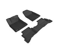 3D MAXpider All-Weather Floor Mats for Hyundai Ioniq Hybrid 2017-2021 / Plug-in Hybrid 2018-2019 Custom Fit, Kagu (1st & 2nd Row, Black)