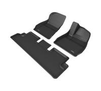 3D MAXpider All-Weather Floor Mats for TESLA Model 3 2020-2024+ Custom Fit Car Floor Liners, Kagu Series (1st & 2nd Row), Black