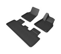3D MAXpider All-Weather Floor Mats for TESLA Model Y 2021-2024+ Custom Fit Car Floor Liners, Kagu Series (1st & 2nd Row), Black