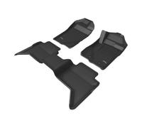 3D MAXpider All-Weather Floor Mats for VOLKSWAGEN Amarok 2022-2024+ Custom Fit Car Floor Liners, Kagu Series (1st & 2nd Row), Black