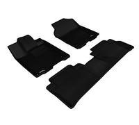 3D MAXpider Complete Set Custom Fit All-Weather Floor Mat for Select Acura RDX Models - Kagu Rubber (Black)