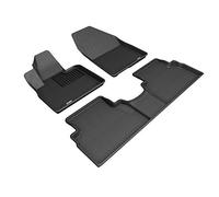3D MAXpider L1HY09301509 Custom Fit All-Weather Kagu Series Floor Mats Black Complete Set for Hyundai Santa Fe Models