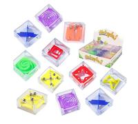 3d Maze - Bead Rolling Toy, 24 Pieces Brain, Teaser Balance Cube, Sensory Play Activity, Party Prize Gift, Travel Fun Game, Educational Toy for Students, Kids, and Adults