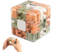 3D Maze Cube Ball for Adults & Kids, Labyrinth Puzzle Brain Teaser Game, Educational Learning Toys for Logical Thinking, Family Board Games, Potable Puzzle Cube Gift for Boys Girls (Orange)
