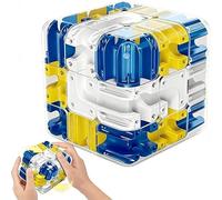 3D Maze Cube, Large Labyrinth 3D Puzzle Maze Cube with Rolling Ball, Cognitive Training Exercise for Office Workers and Students, Adult 3D Maze Cube in Blue