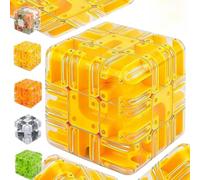 3D Maze Cube,Large Labyrinth Puzzle 3D Maze Cube,Engaging Brain Teaser Toy,Spatial Awareness Brain Training Toy For Stress Relief & Logic Development,Birthday Gifts For Teenagers And Children (E 1pc)