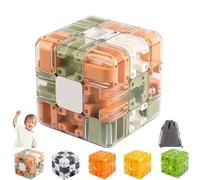3D Maze Cube Puzzle, Engaging Brain Teaser Toy, Funny 3D Rolling Ball Maze Practical Brain Training Toy For Stress Relief, Relieve Anxiety(A)