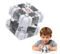 3D Maze Cube Puzzle, Labyrinth Ball Game with Interactive Design, Logical Challenge Brain Teaser Cube Toy, Stress Relief & Logic Development Toy, Educational Focus Game Gift Gray