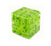 3D Maze Puzzle Cube Brain Teaser Game, 2-in-1 8.5cm Puzzle Game, Dual-Use Spatial Logic Thinking Training Toy, Easter/Birthday Gift to Boys and Girls (Green 1pcs)