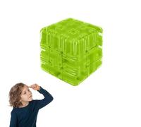 3D Maze Puzzle Cube Brain Teaser Game, Large Labyrinth Ball Magic Cube, Dual-Use Spatial Logic Thinking Training Toy, Improve Spatial Recognition and Cultivate Logical Thinking (Green)
