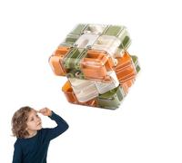 3D Maze Puzzle Cube Brain Teaser Game, Large Labyrinth Ball Magic Cube, Dual-Use Spatial Logic Thinking Training Toy, Improve Spatial Recognition and Cultivate Logical Thinking (Green Orange)