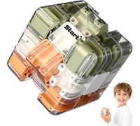 3D Maze Puzzle Cube, Large Labyrinth Ball Maze Cube, Challenging Brain Teaser with Rolling Ball Design, Logic and Focus Puzzle for Adults, Stress Relief and Cognitive Training (Orange)